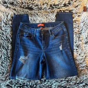 Skinny Distressed Ankle Jeans